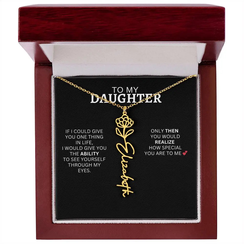 To My Daughter | I Love You - Birth Necklace - Ever Trendy Essentials