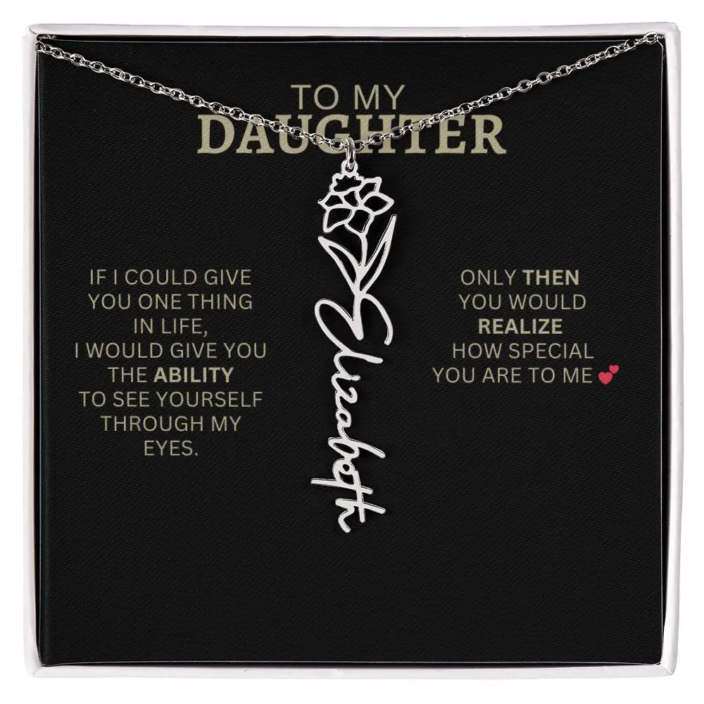 To My Daughter | I Love You - Birth Necklace - Ever Trendy Essentials