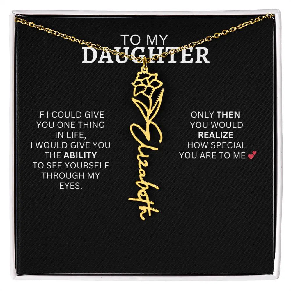 To My Daughter | I Love You - Birth Necklace - Ever Trendy Essentials