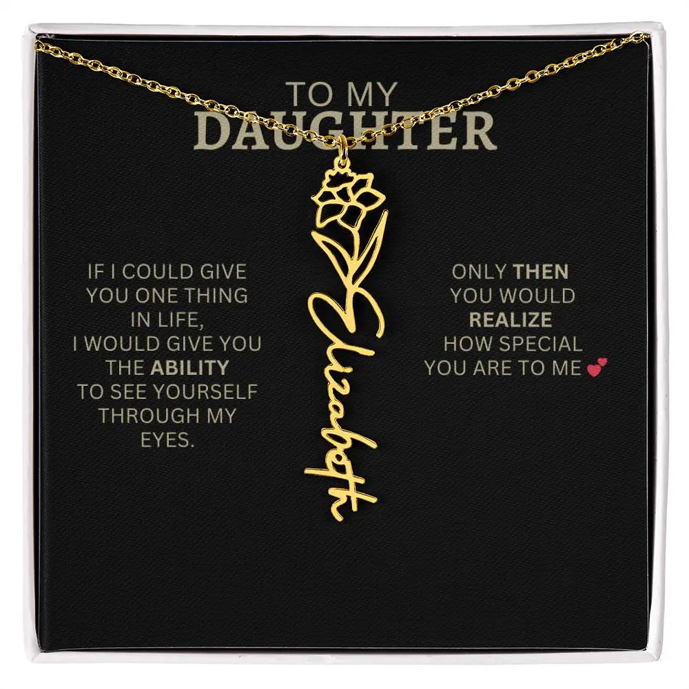 To My Daughter | I Love You - Birth Necklace - Ever Trendy Essentials