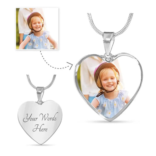 Personalized Photo Custom Necklace Forever - Heart Shaped Gift for All Occasions - Ever Trendy Essentials