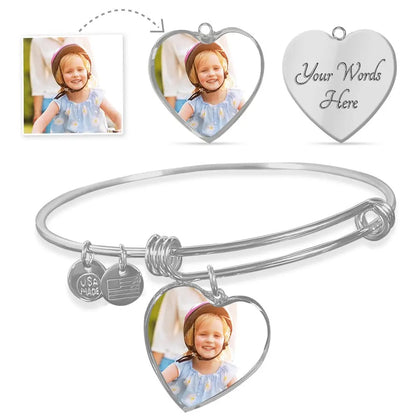 Personalized Heart Photo Bracelet - Ever Trendy Essentials