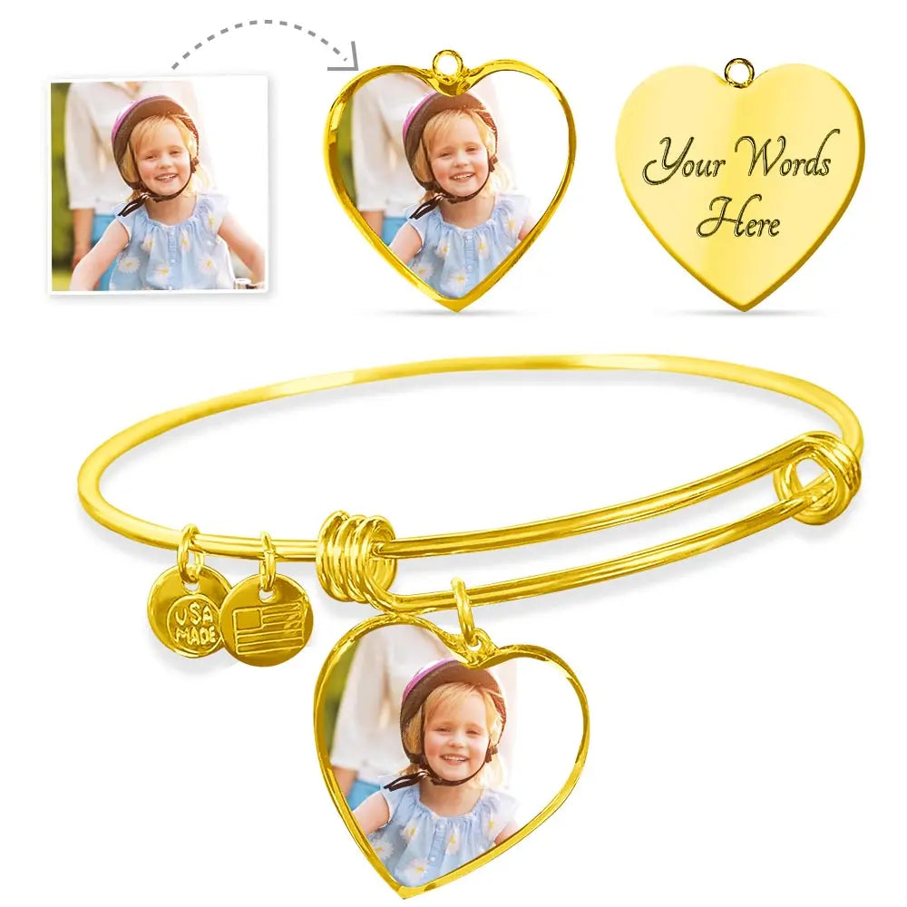 Personalized Heart Photo Bracelet - Ever Trendy Essentials