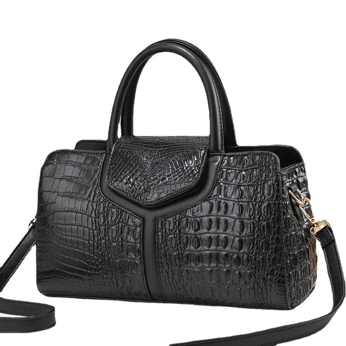 Bag Women New Fashion Crocodile Pattern Handbag | Large Capacity Casual Shoulder Messenger Bag (Purses &amp; Handbags) - Ever Trendy Essentials