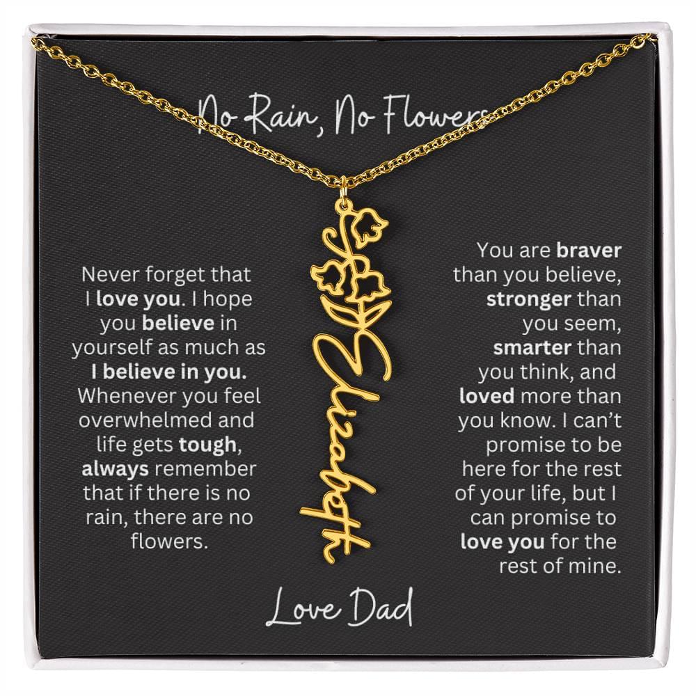 Beautiful Necklace Gift for Daughter From Dad - 'Never Forget That I Love You - Ever Trendy Essentials
