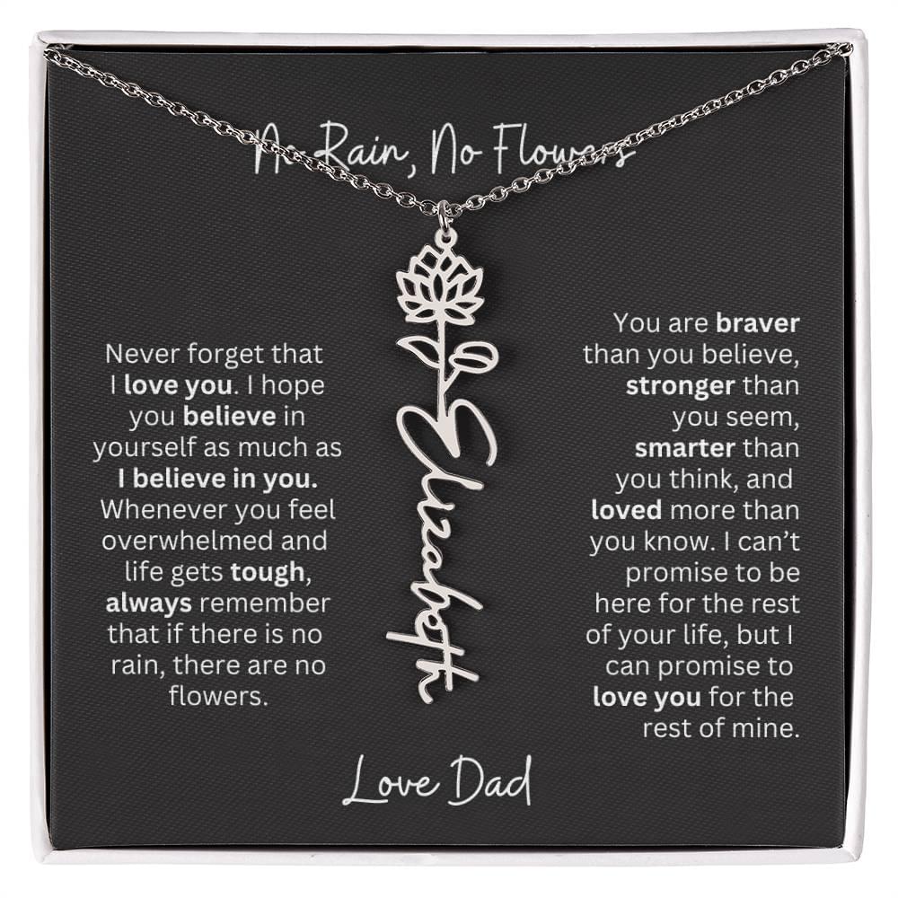 Beautiful Necklace Gift for Daughter From Dad - 'Never Forget That I Love You - Ever Trendy Essentials