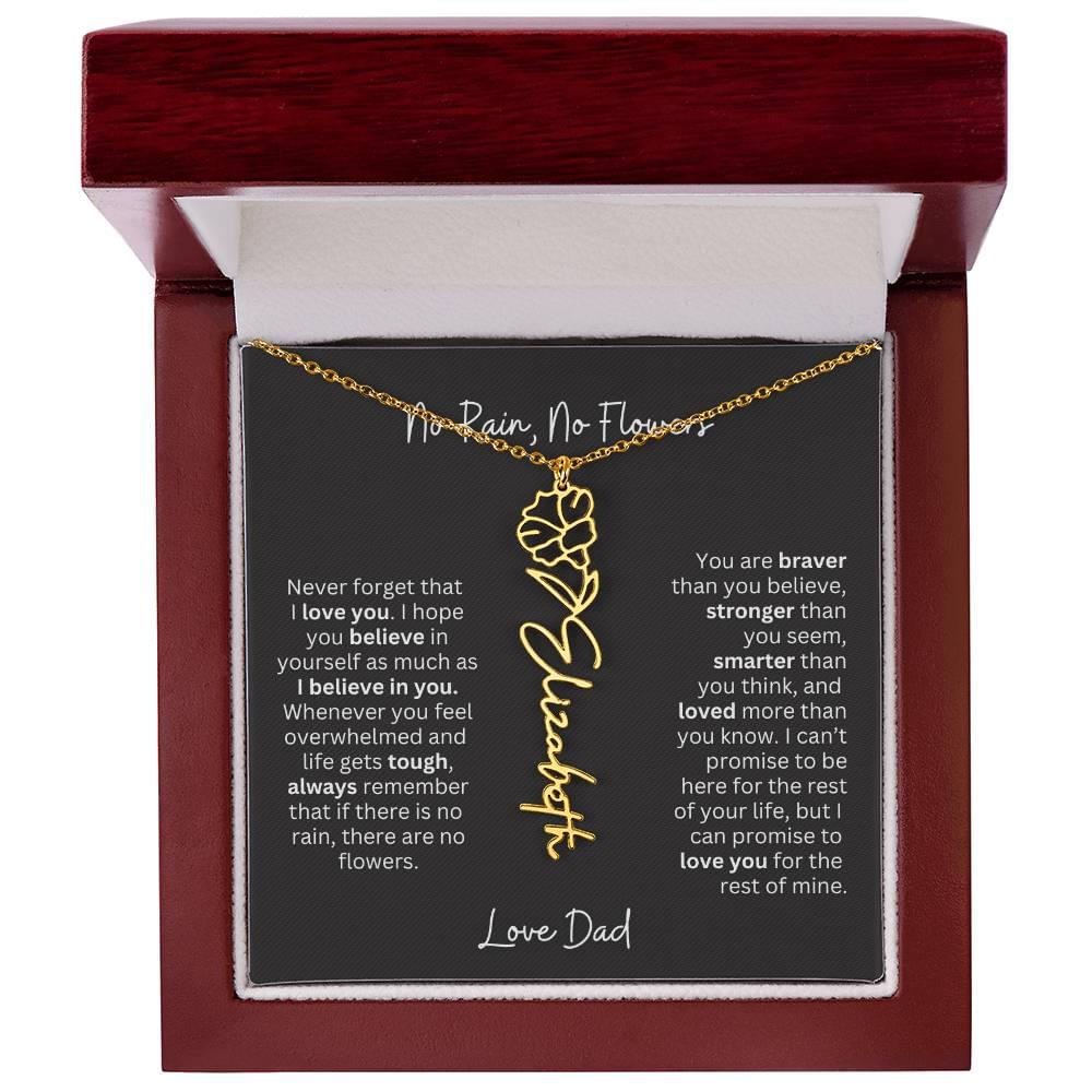 Beautiful Necklace Gift for Daughter From Dad - 'Never Forget That I Love You - Ever Trendy Essentials