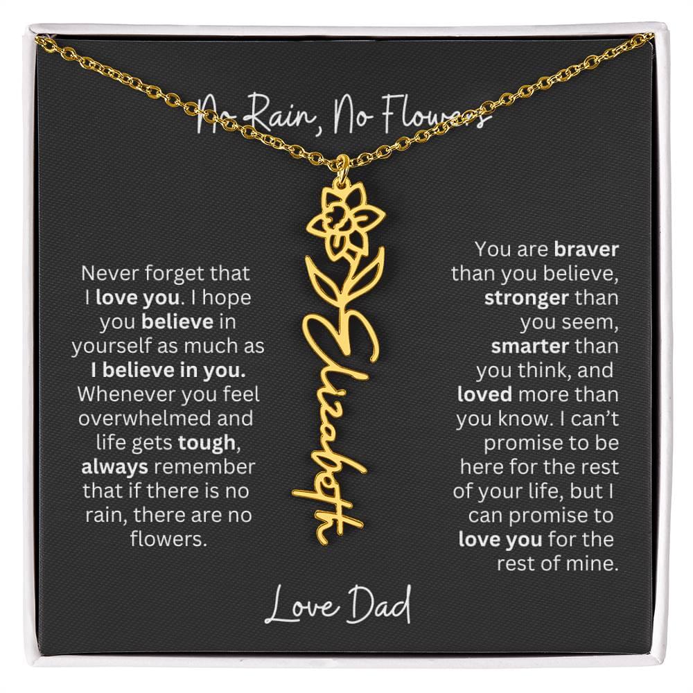 Beautiful Necklace Gift for Daughter From Dad - 'Never Forget That I Love You - Ever Trendy Essentials