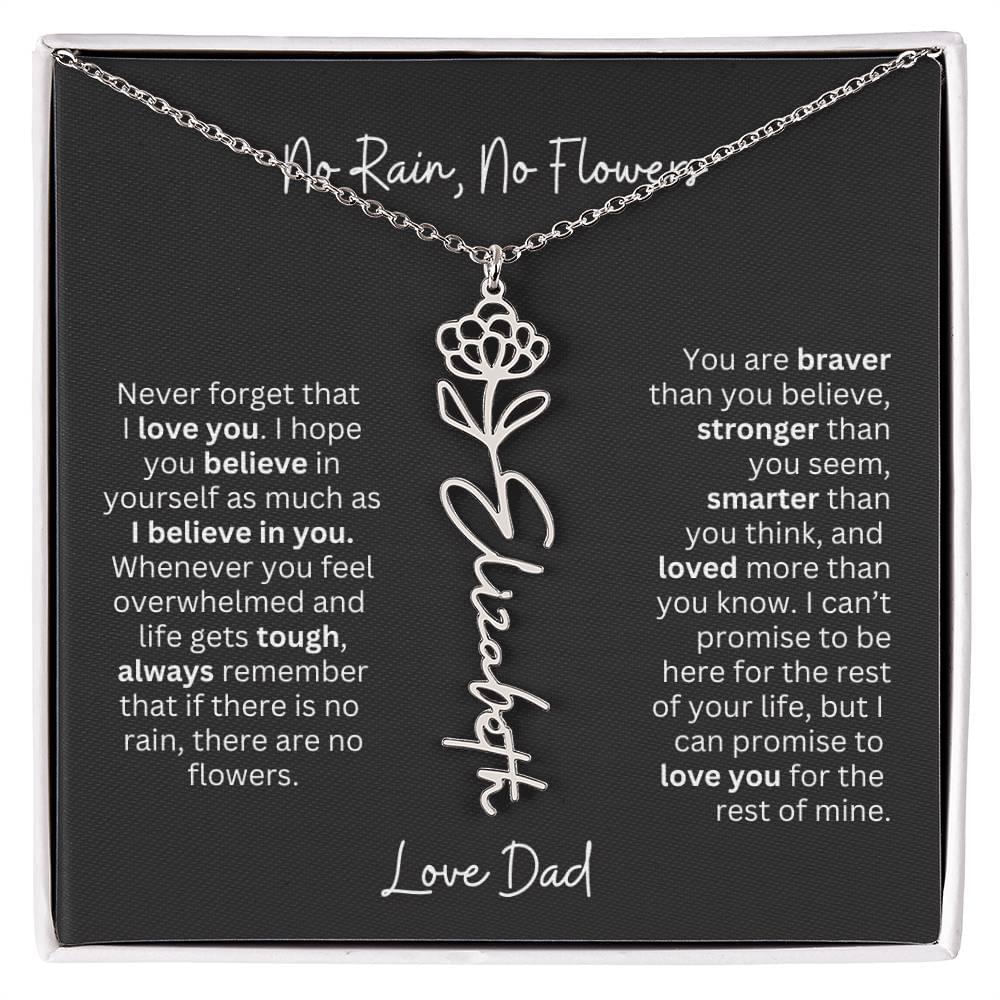 Beautiful Necklace Gift for Daughter From Dad - 'Never Forget That I Love You - Ever Trendy Essentials