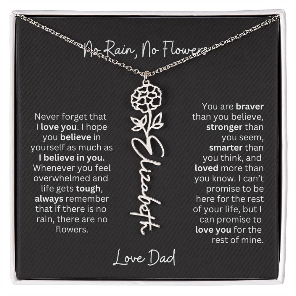 Beautiful Necklace Gift for Daughter From Dad - 'Never Forget That I Love You - Ever Trendy Essentials