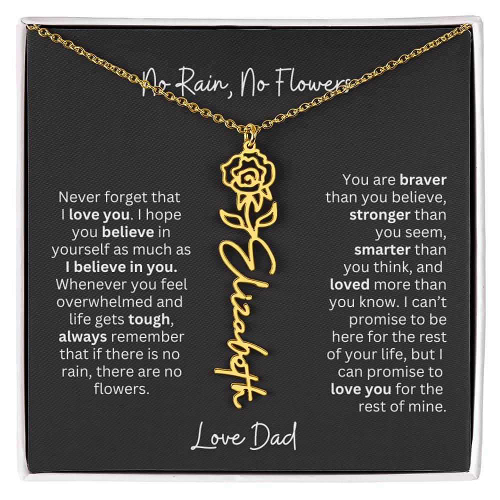 Beautiful Necklace Gift for Daughter From Dad - 'Never Forget That I Love You - Ever Trendy Essentials