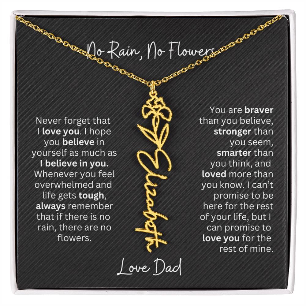 Beautiful Necklace Gift for Daughter From Dad - 'Never Forget That I Love You - Ever Trendy Essentials