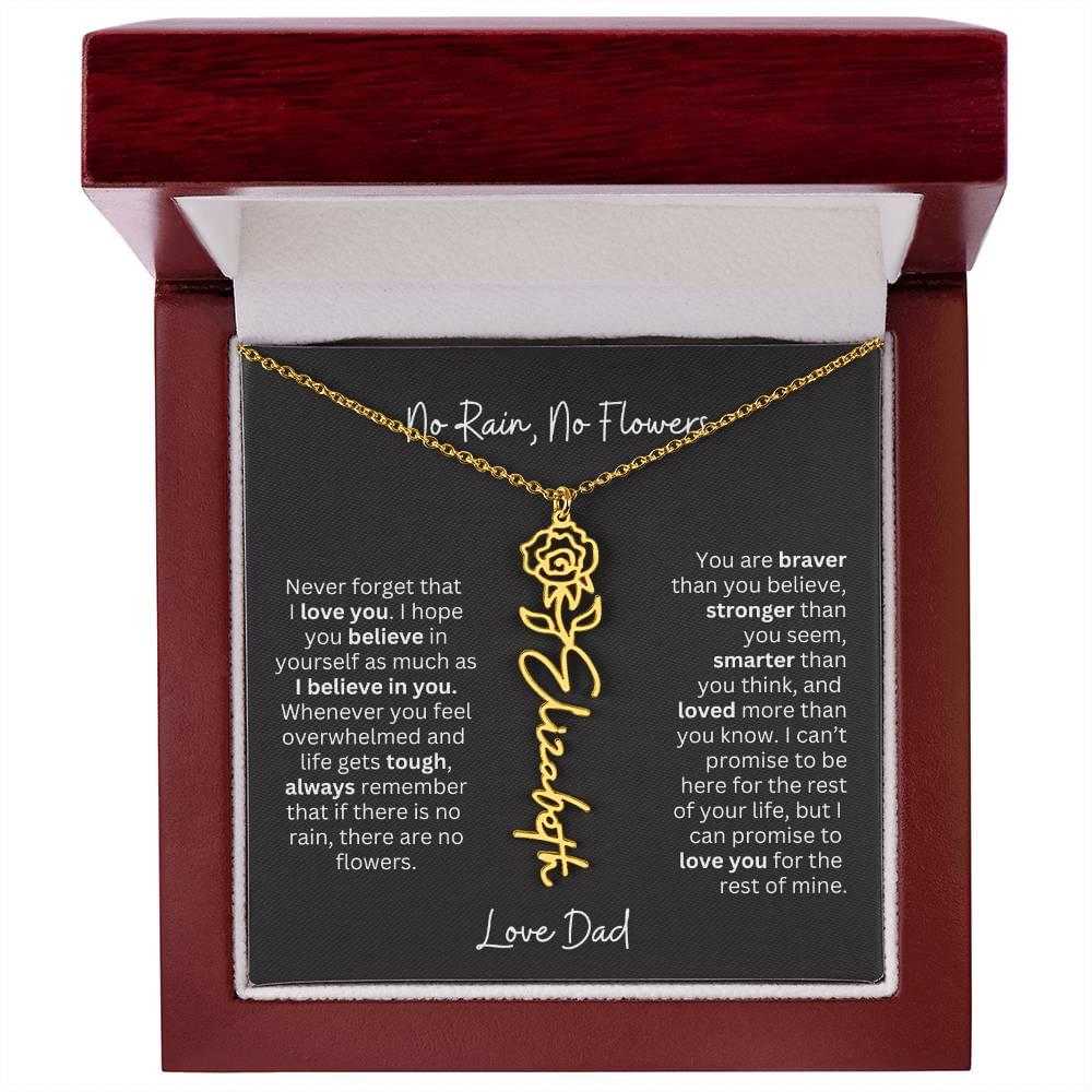 Beautiful Necklace Gift for Daughter From Dad - 'Never Forget That I Love You - Ever Trendy Essentials