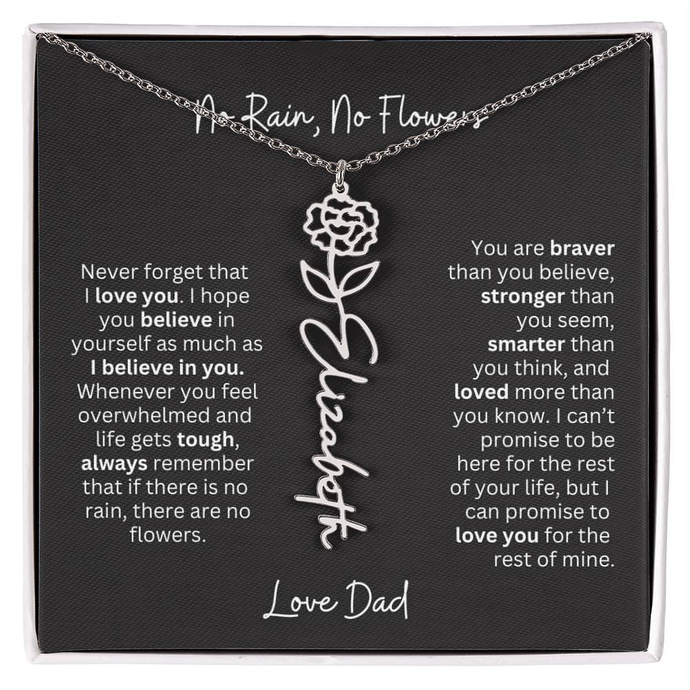 Beautiful Necklace Gift for Daughter From Dad - 'Never Forget That I Love You - Ever Trendy Essentials