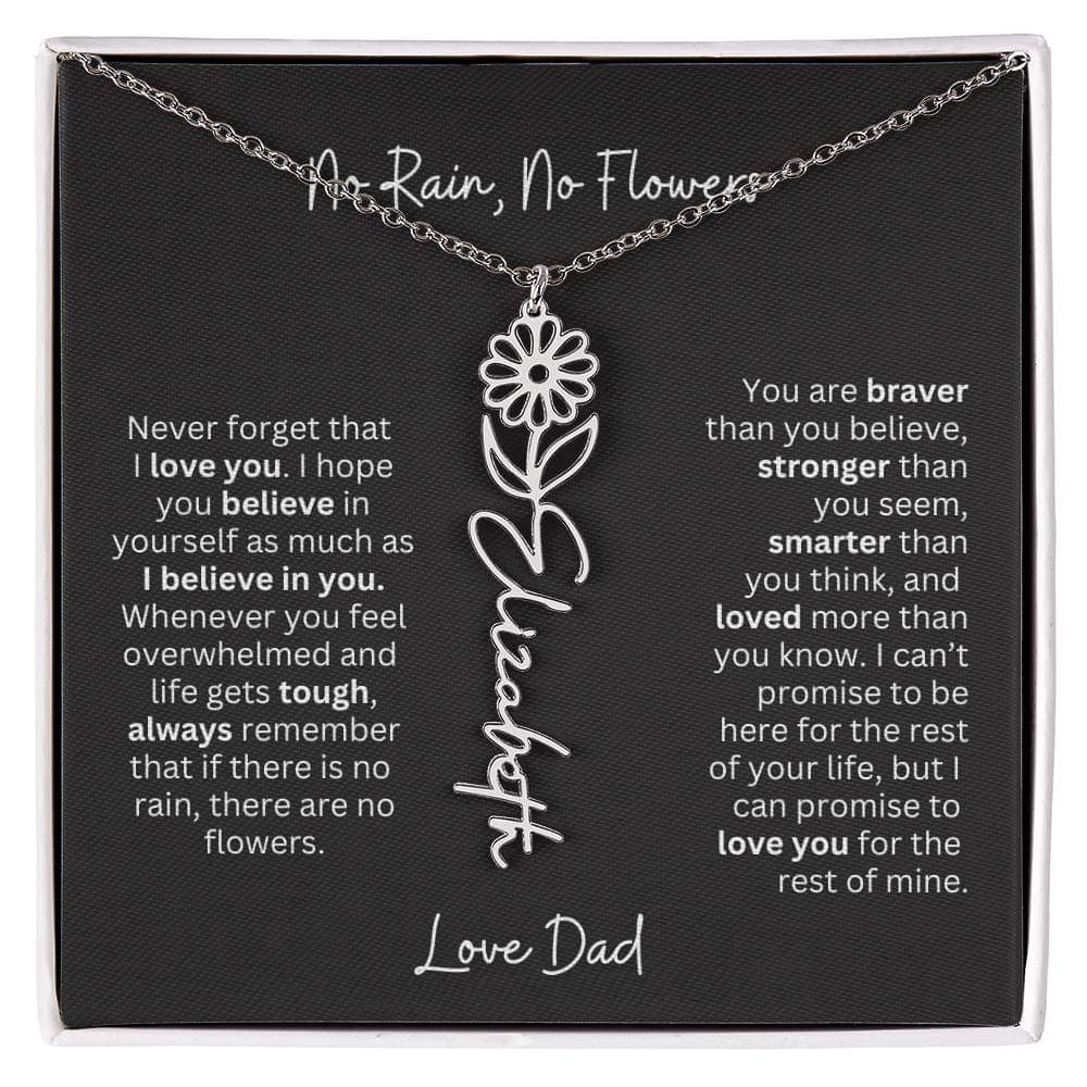 Beautiful Necklace Gift for Daughter From Dad - 'Never Forget That I Love You - Ever Trendy Essentials