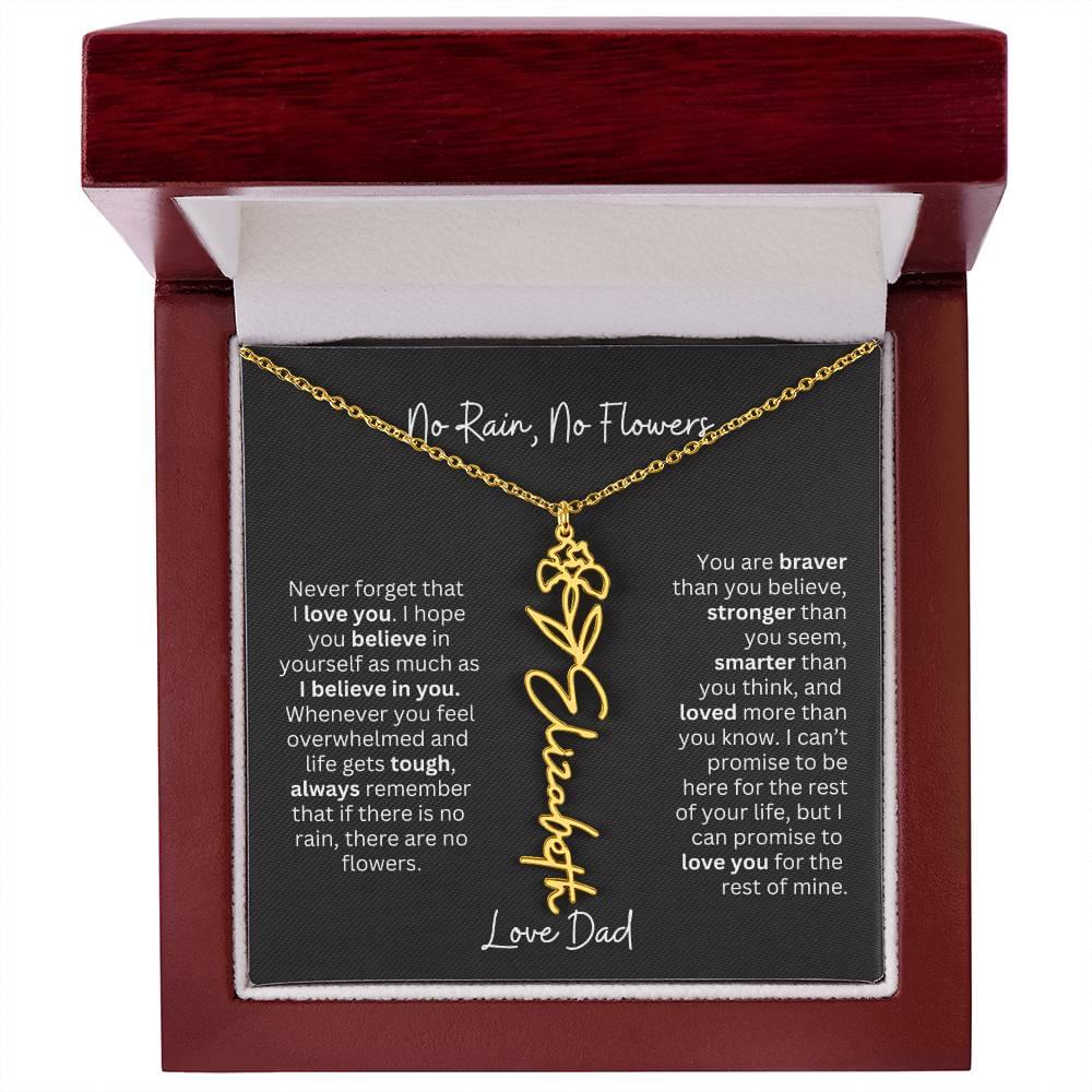 Beautiful Necklace Gift for Daughter From Dad - 'Never Forget That I Love You - Ever Trendy Essentials