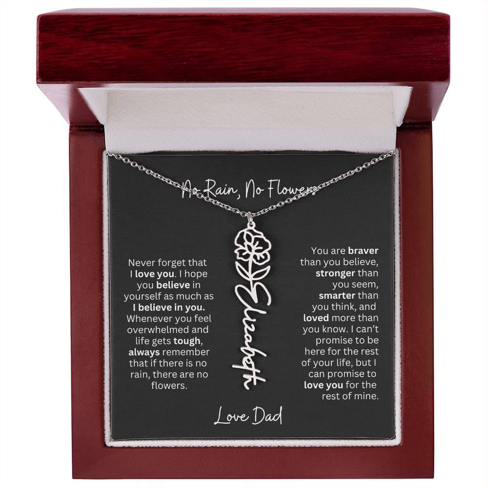 Beautiful Necklace Gift for Daughter From Dad - 'Never Forget That I Love You - Ever Trendy Essentials