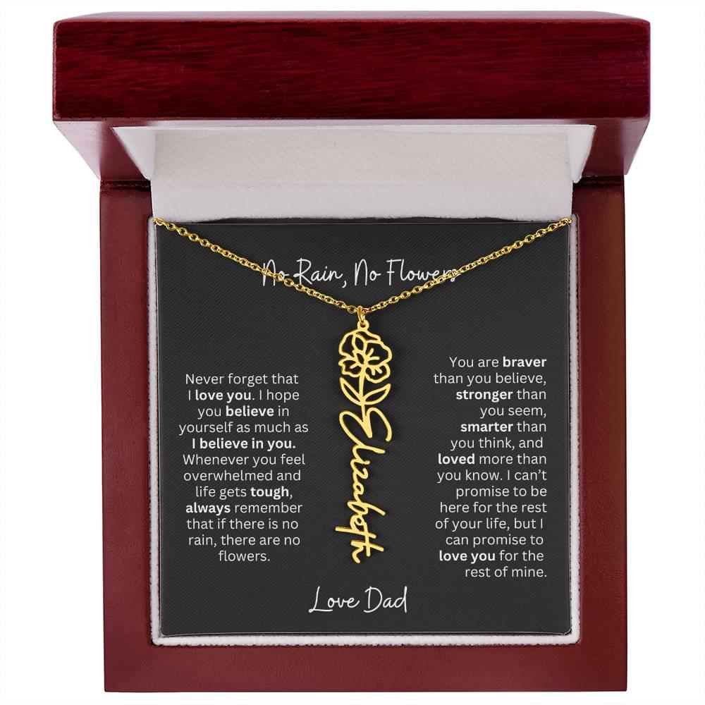 Beautiful Necklace Gift for Daughter From Dad - 'Never Forget That I Love You - Ever Trendy Essentials