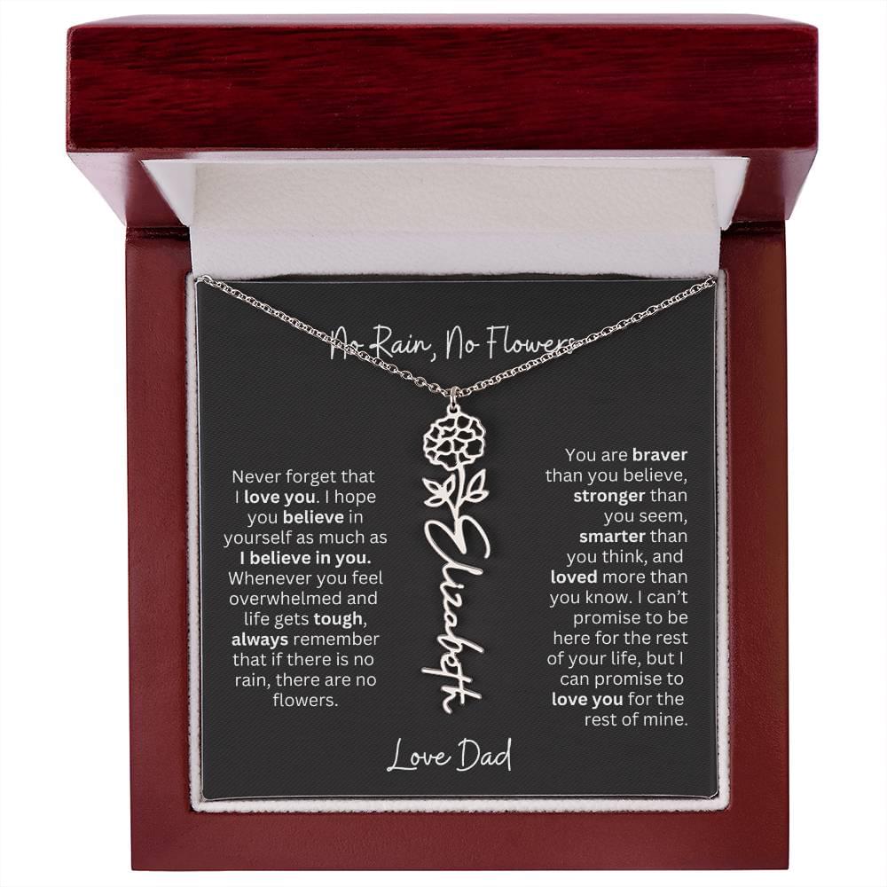 Beautiful Necklace Gift for Daughter From Dad - 'Never Forget That I Love You - Ever Trendy Essentials