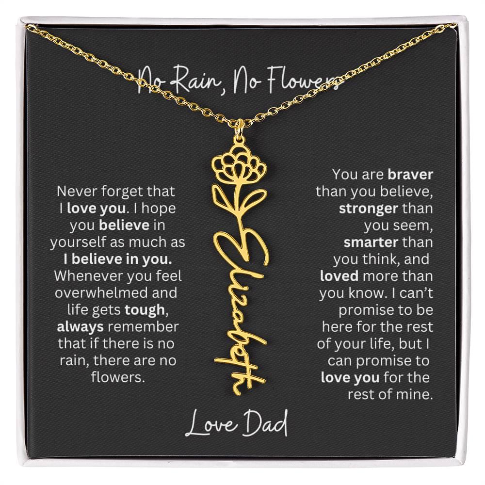 Beautiful Necklace Gift for Daughter From Dad - 'Never Forget That I Love You - Ever Trendy Essentials