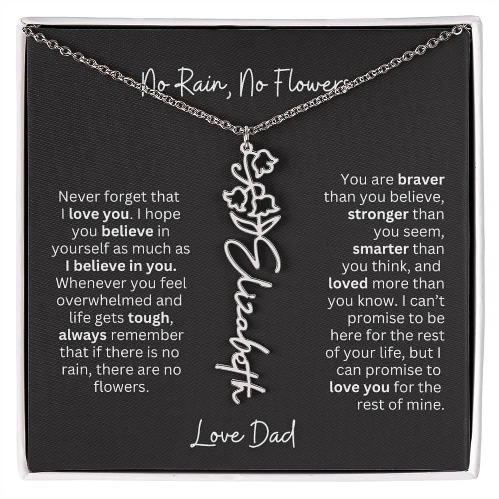 Beautiful Necklace Gift for Daughter From Dad - 'Never Forget That I Love You - Ever Trendy Essentials
