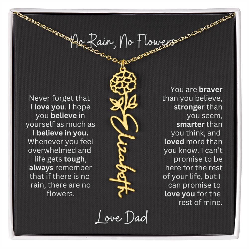 Beautiful Necklace Gift for Daughter From Dad - 'Never Forget That I Love You - Ever Trendy Essentials