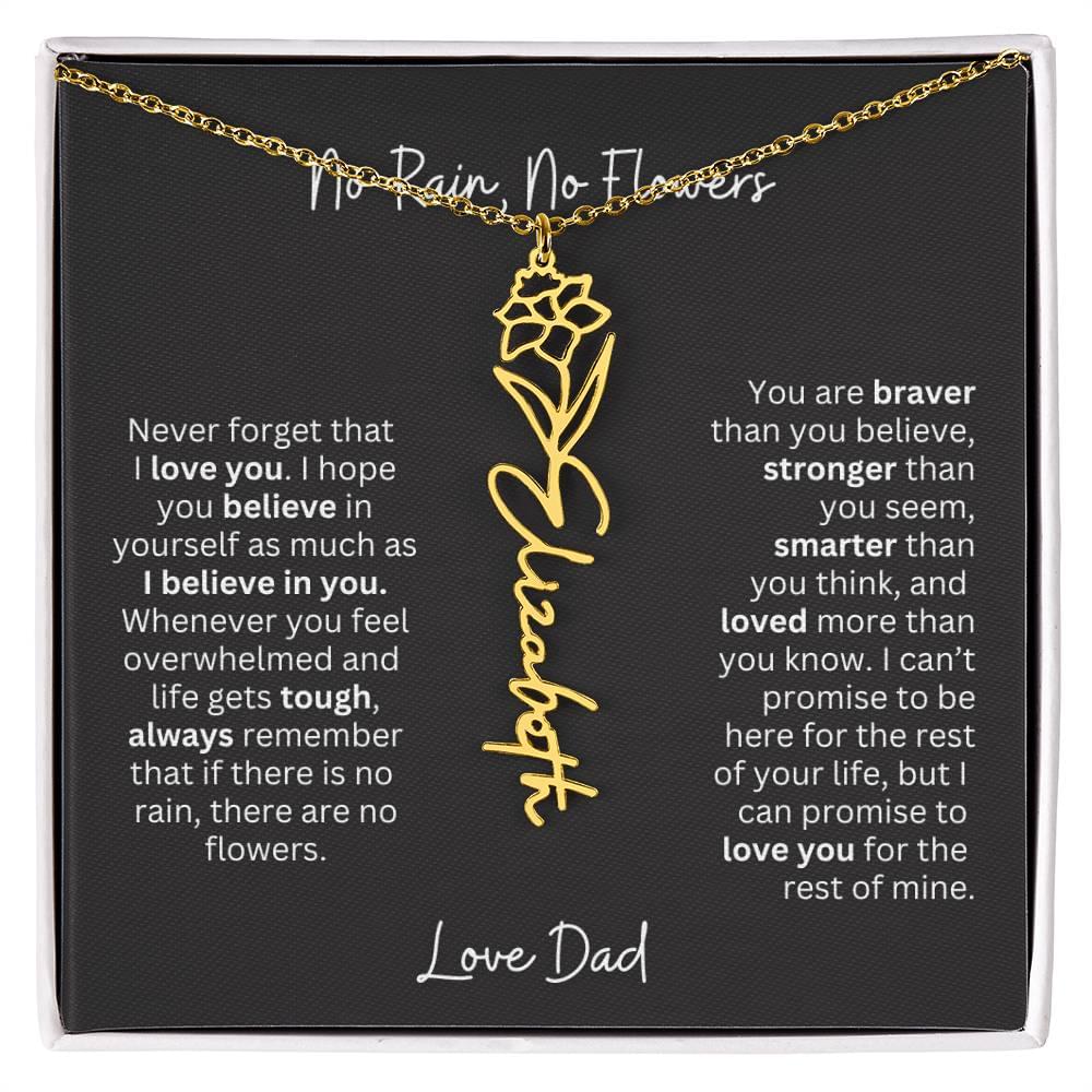 Beautiful Necklace Gift for Daughter From Dad - 'Never Forget That I Love You - Ever Trendy Essentials