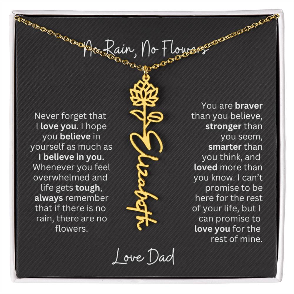 Beautiful Necklace Gift for Daughter From Dad - 'Never Forget That I Love You - Ever Trendy Essentials