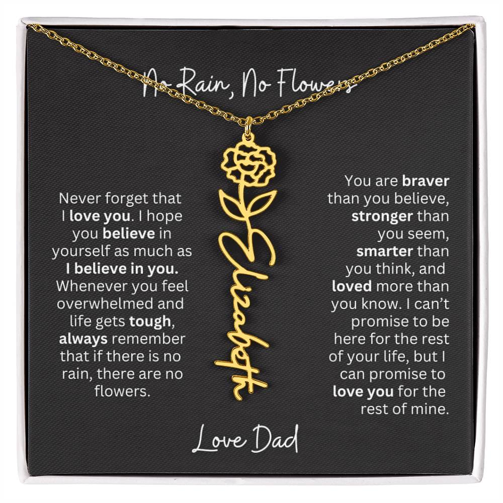 Beautiful Necklace Gift for Daughter From Dad - 'Never Forget That I Love You - Ever Trendy Essentials