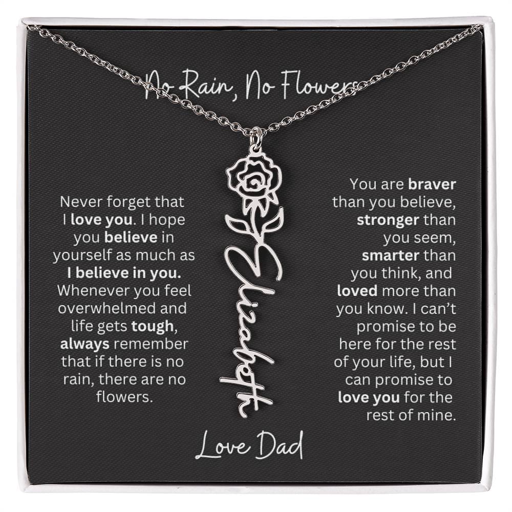 Beautiful Necklace Gift for Daughter From Dad - 'Never Forget That I Love You - Ever Trendy Essentials