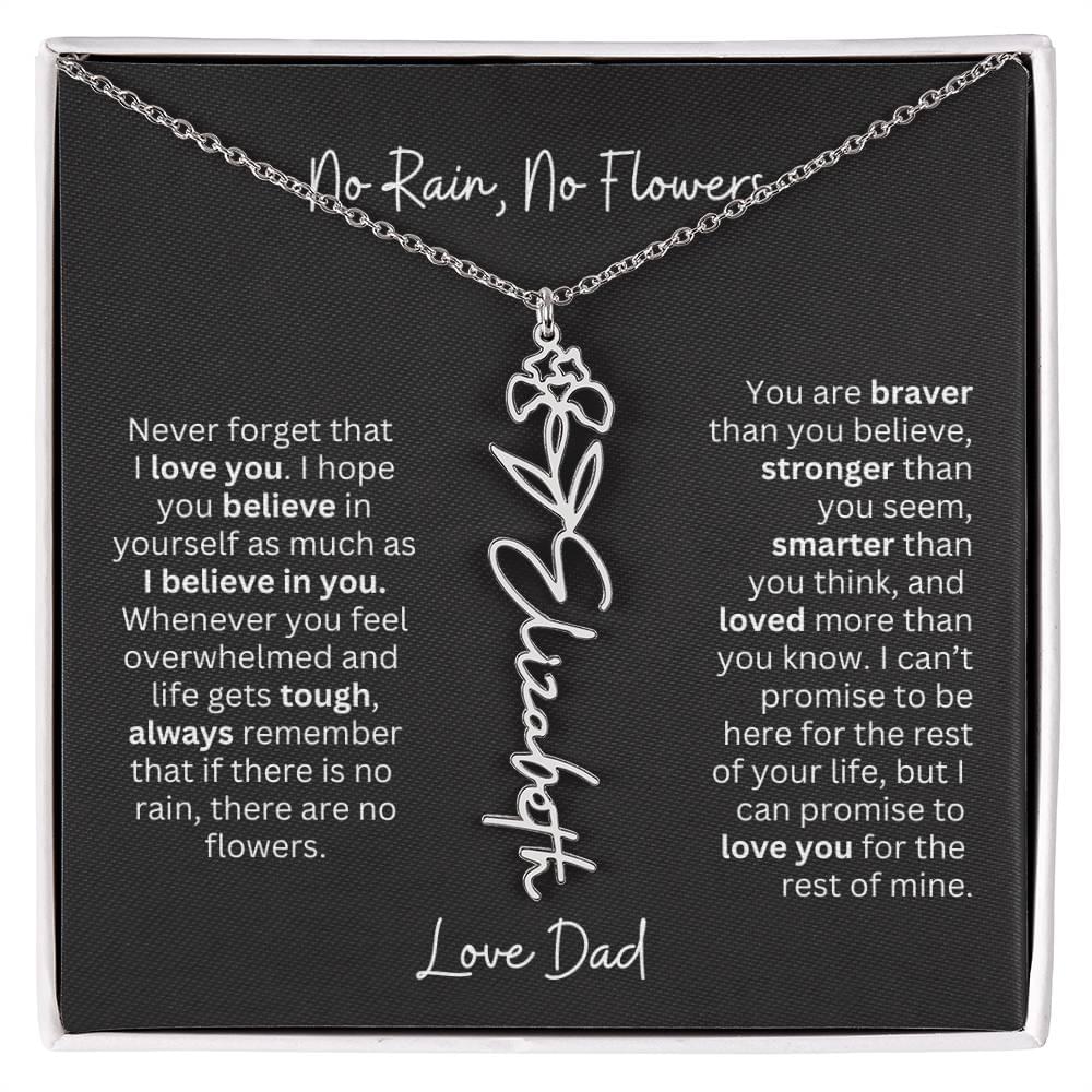Beautiful Necklace Gift for Daughter From Dad - 'Never Forget That I Love You - Ever Trendy Essentials