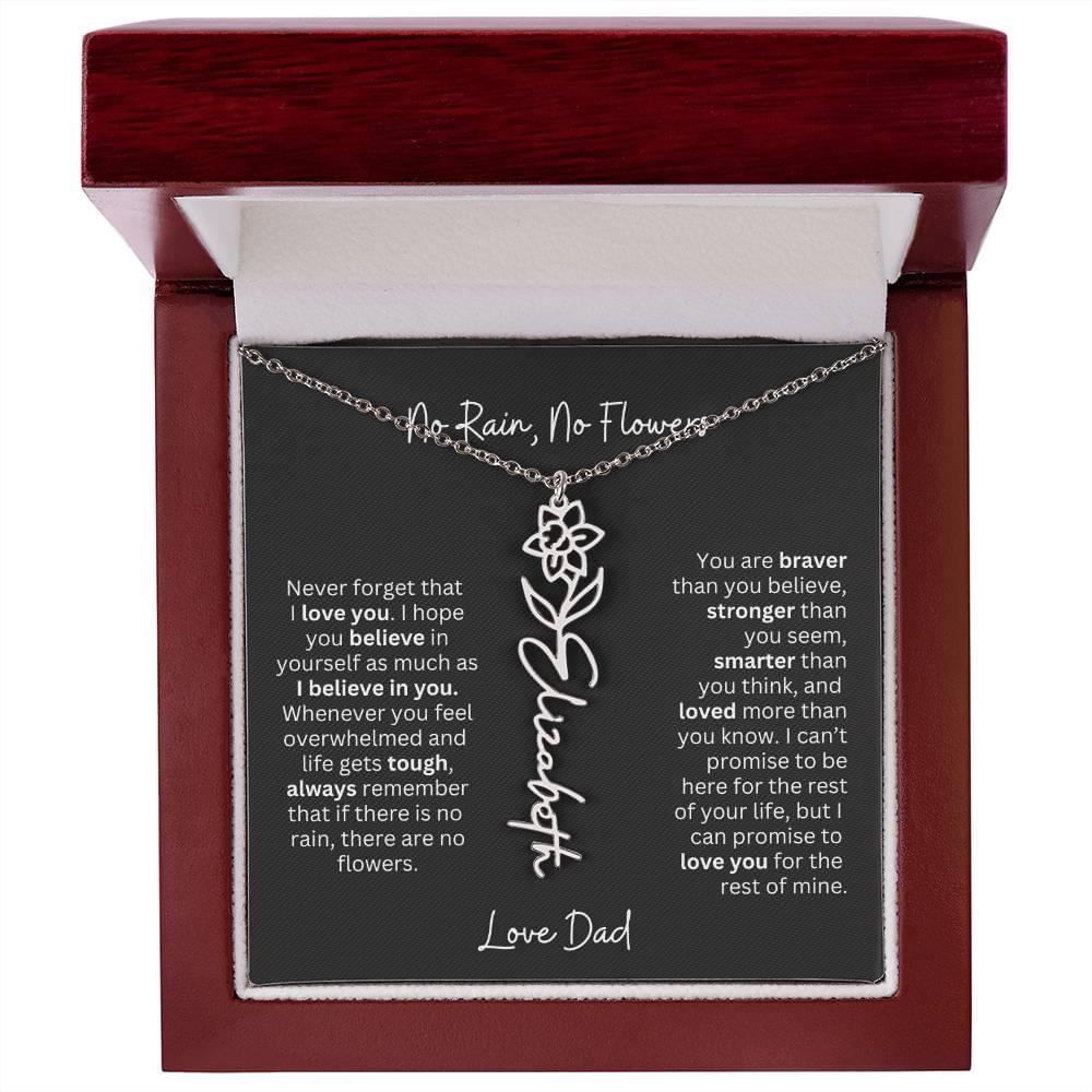 Beautiful Necklace Gift for Daughter From Dad - 'Never Forget That I Love You - Ever Trendy Essentials