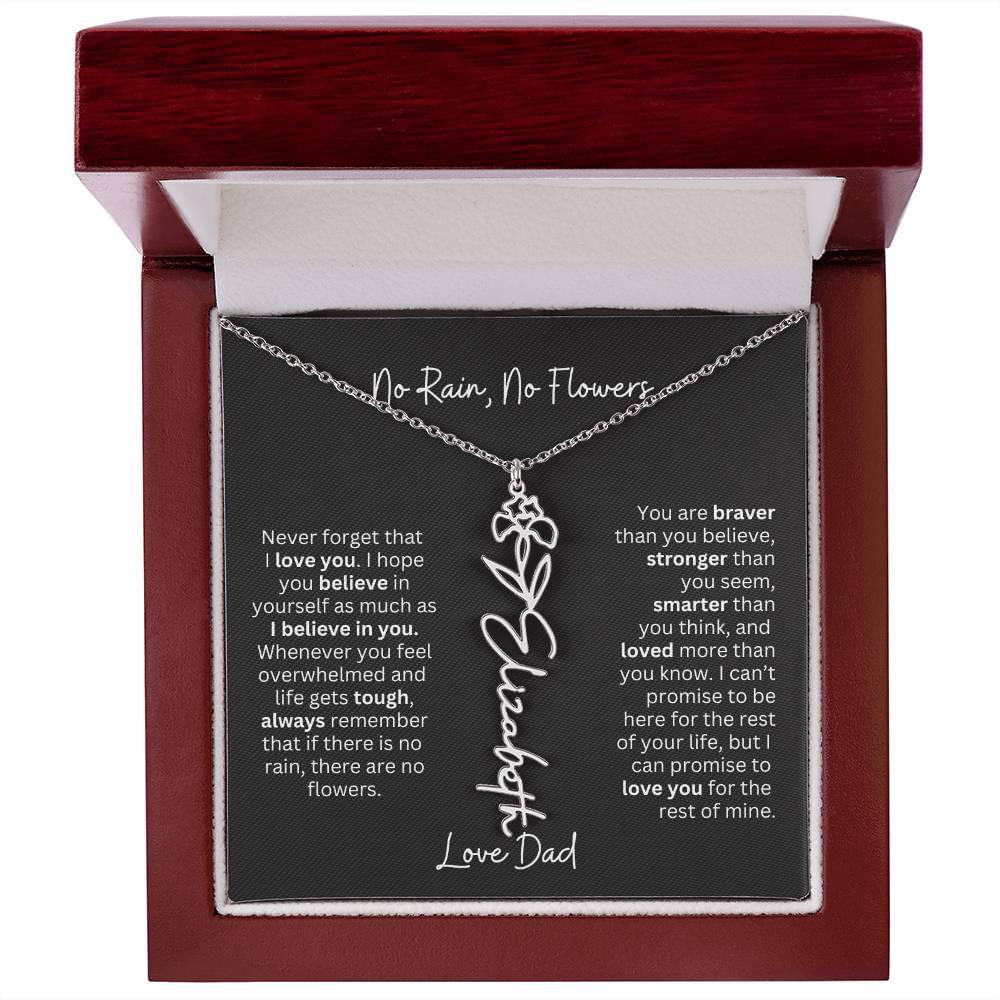 Beautiful Necklace Gift for Daughter From Dad - 'Never Forget That I Love You - Ever Trendy Essentials