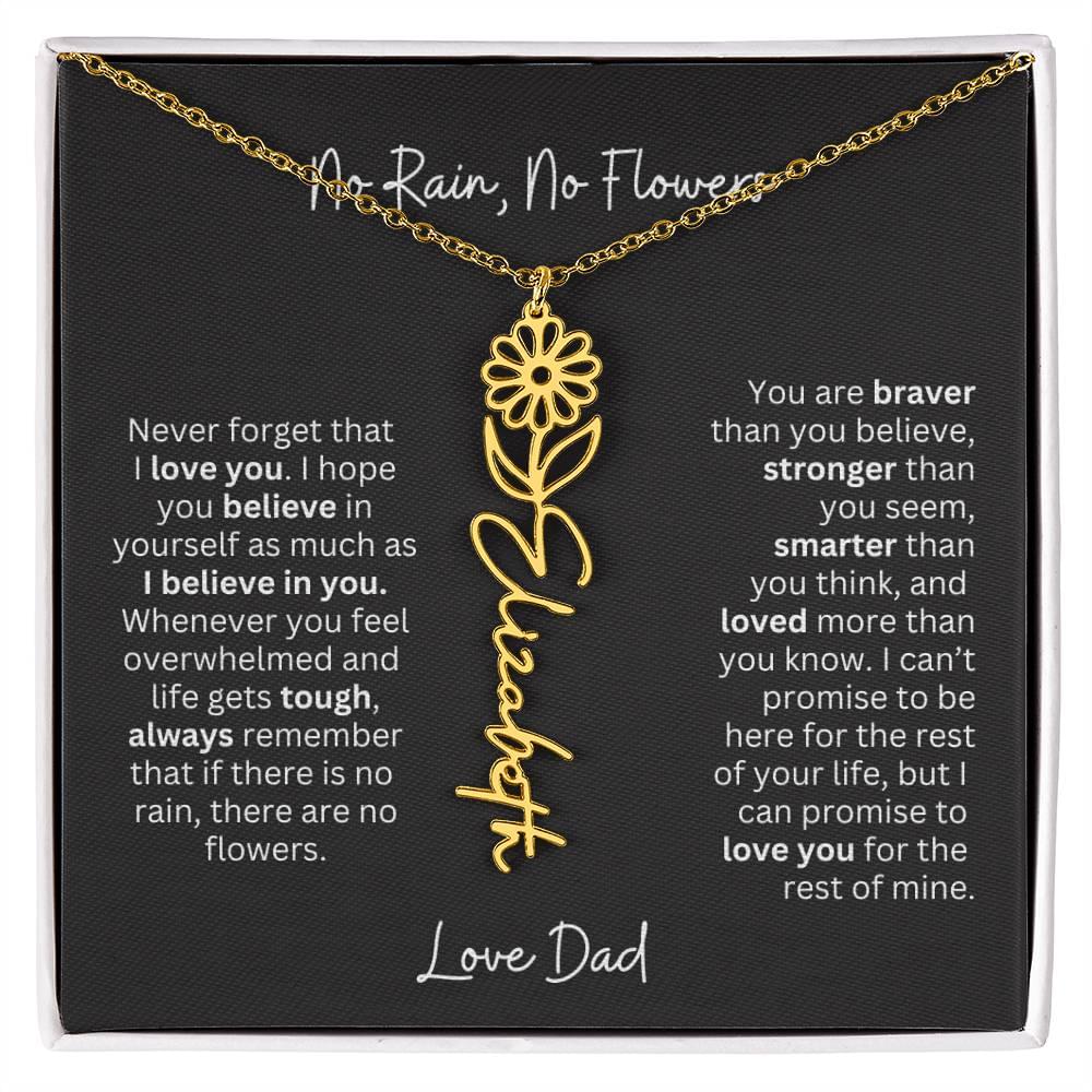 Beautiful Necklace Gift for Daughter From Dad - 'Never Forget That I Love You - Ever Trendy Essentials