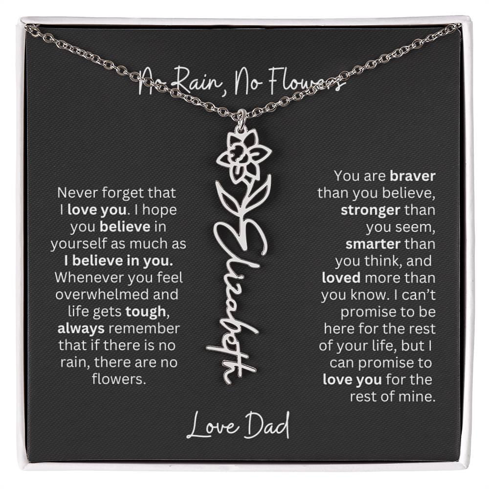 Beautiful Necklace Gift for Daughter From Dad - 'Never Forget That I Love You - Ever Trendy Essentials