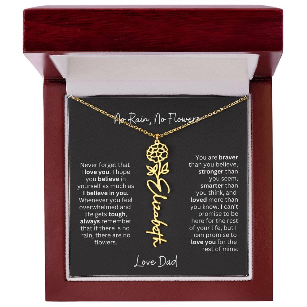 Beautiful Necklace Gift for Daughter From Dad - 'Never Forget That I Love You - Ever Trendy Essentials