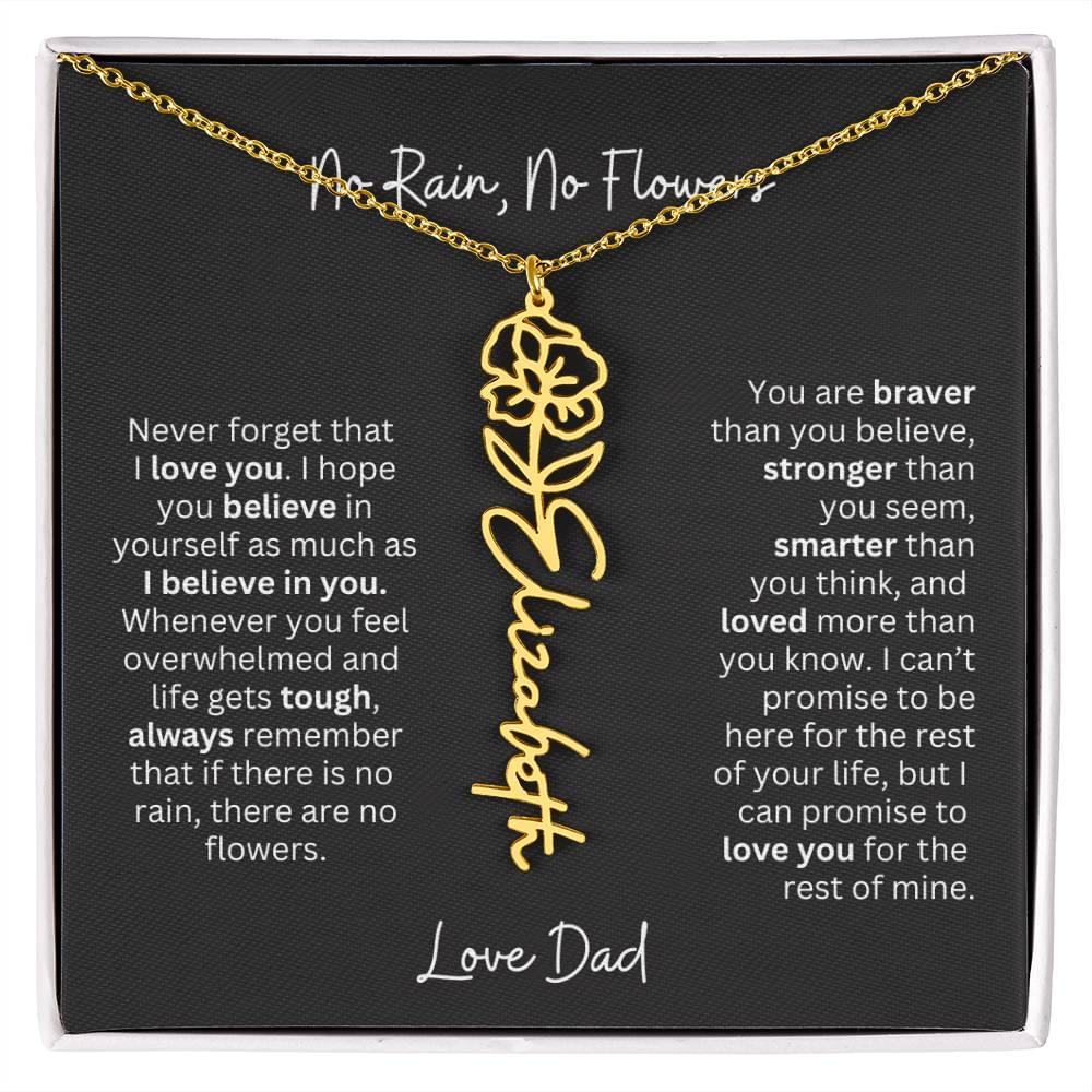 Beautiful Necklace Gift for Daughter From Dad - 'Never Forget That I Love You - Ever Trendy Essentials