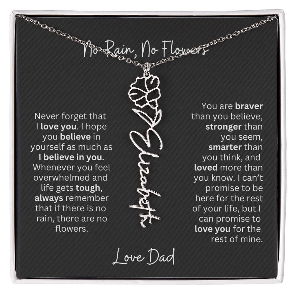 Beautiful Necklace Gift for Daughter From Dad - 'Never Forget That I Love You - Ever Trendy Essentials