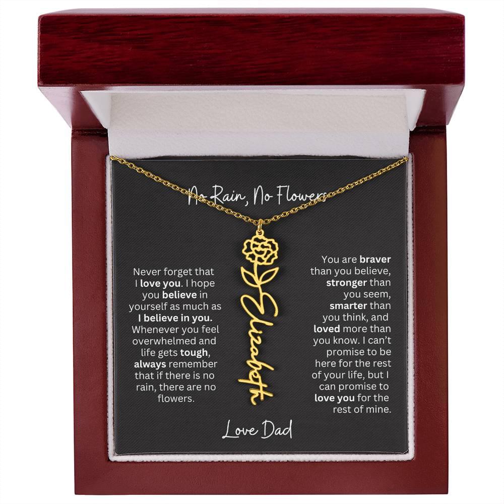 Beautiful Necklace Gift for Daughter From Dad - 'Never Forget That I Love You - Ever Trendy Essentials