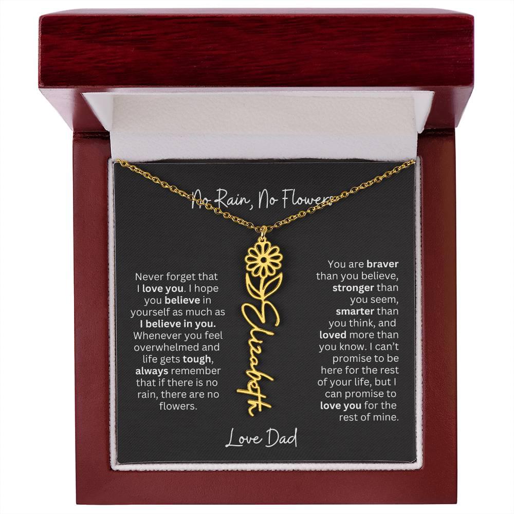 Beautiful Necklace Gift for Daughter From Dad - 'Never Forget That I Love You - Ever Trendy Essentials