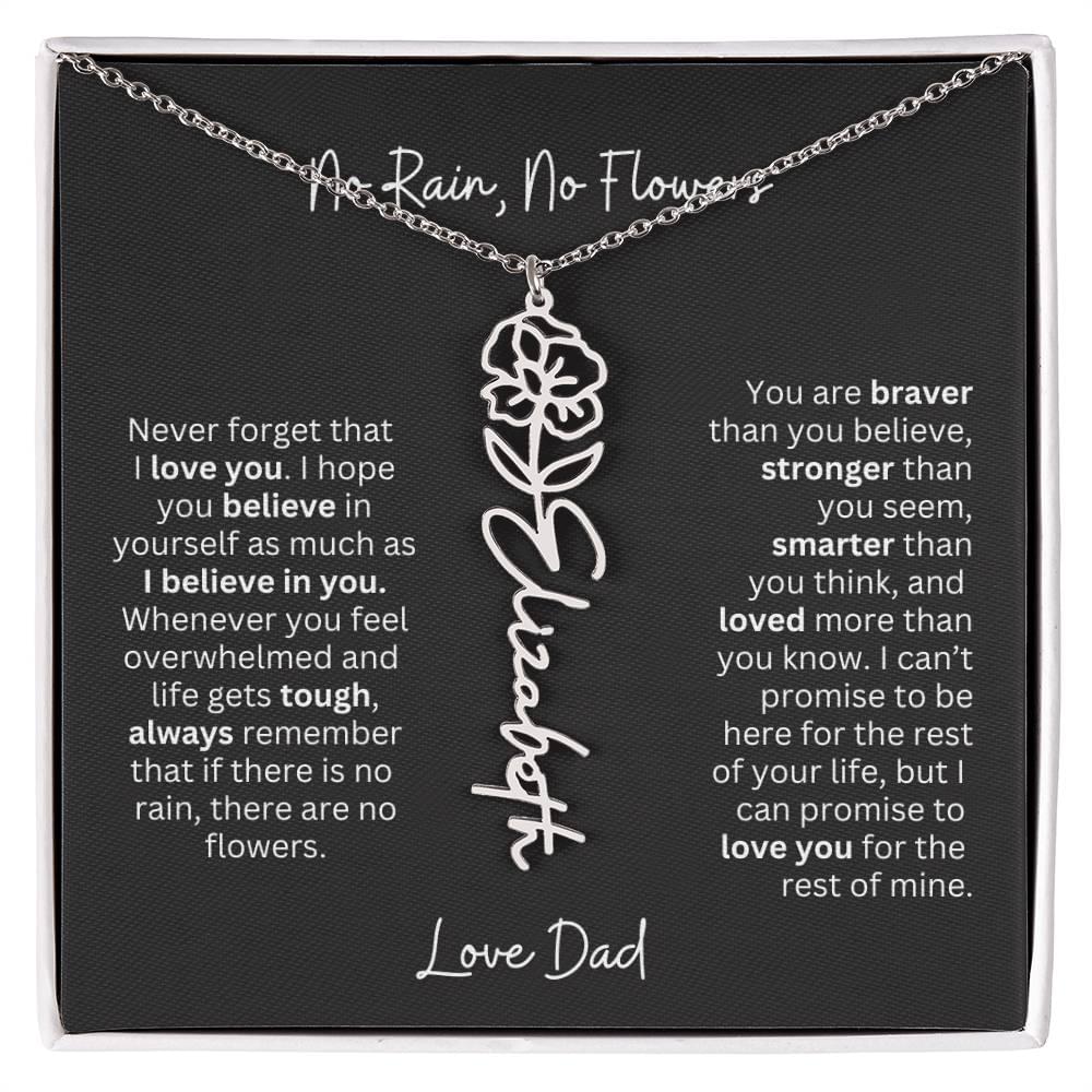 Beautiful Necklace Gift for Daughter From Dad - 'Never Forget That I Love You - Ever Trendy Essentials