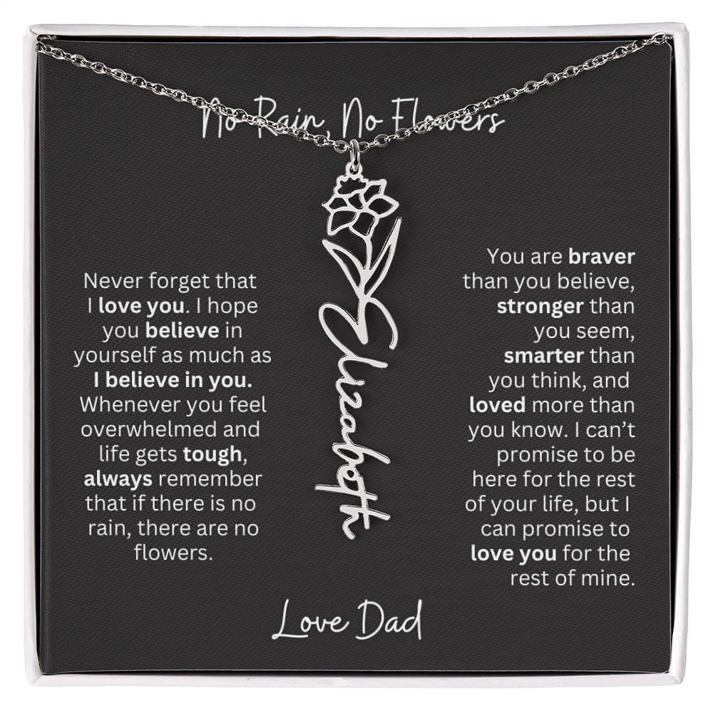 Beautiful Necklace Gift for Daughter From Dad - 'Never Forget That I Love You - Ever Trendy Essentials