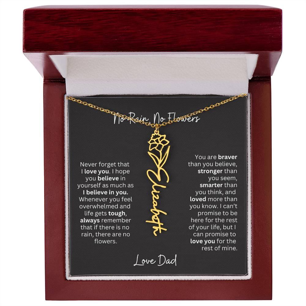 Beautiful Necklace Gift for Daughter From Dad - 'Never Forget That I Love You - Ever Trendy Essentials