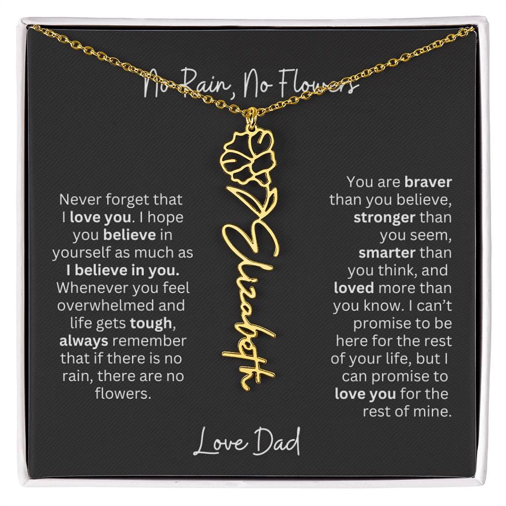 Beautiful Necklace Gift for Daughter From Dad - 'Never Forget That I Love You - Ever Trendy Essentials