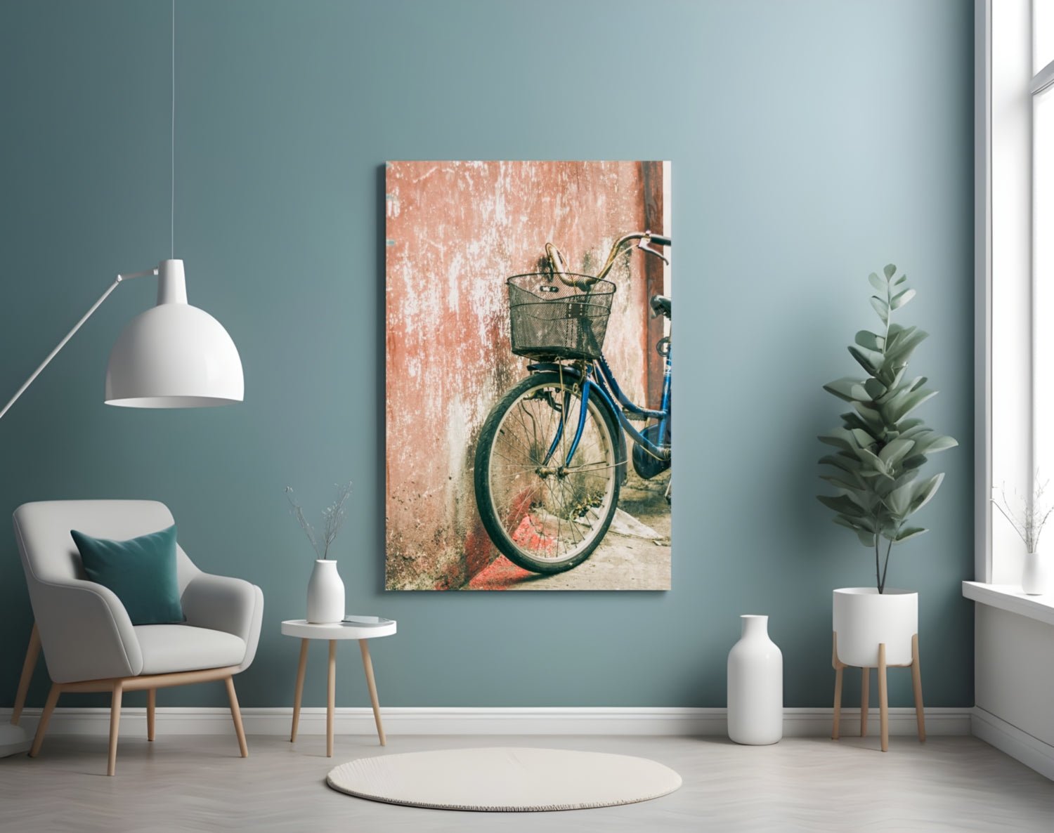 Bicycle Basket Glass Wall Art Daughter - Ever Trendy Essentials