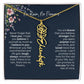 Birth Flower Necklace With Name I No Rain - No Flowers | Unique Jewelry for Daughter from Dad - Ever Trendy Essentials