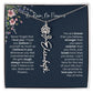 Birth Flower Necklace With Name I No Rain - No Flowers | Unique Jewelry for Daughter from Dad - Ever Trendy Essentials
