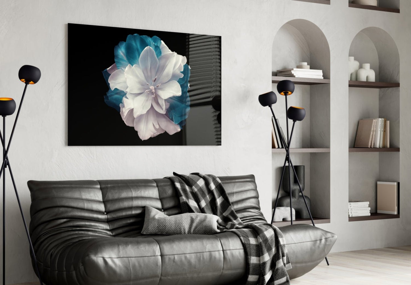 Blue Flower Glass Wall Art Daughter - Ever Trendy Essentials