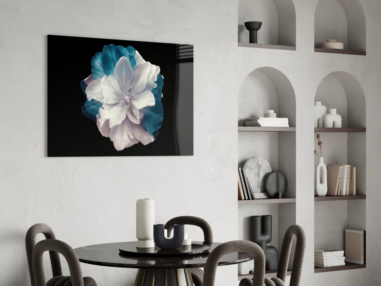 Blue Flower Glass Wall Art Daughter - Ever Trendy Essentials