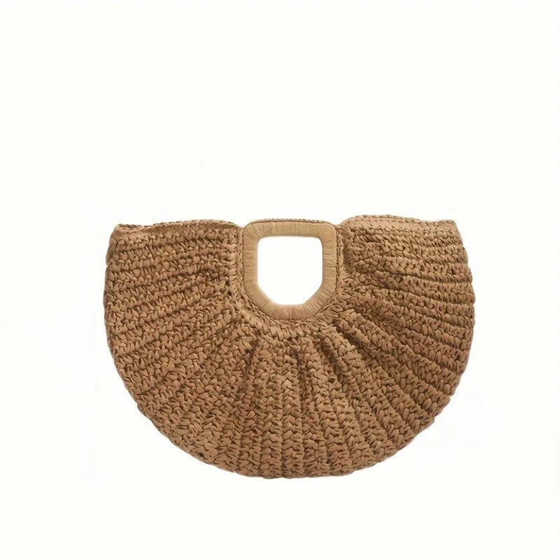 Brand Exquisite Double - sided Shell Handbag | Luxury Handmade Large Capacity Shell Crossbody Clutch Bag (Wooden Handle & Tote) - Ever Trendy Essentials